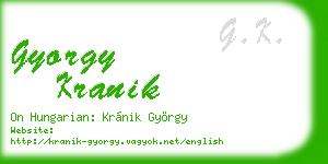 gyorgy kranik business card